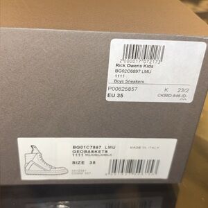 Rick Owens Kids Geobaskets in Gray